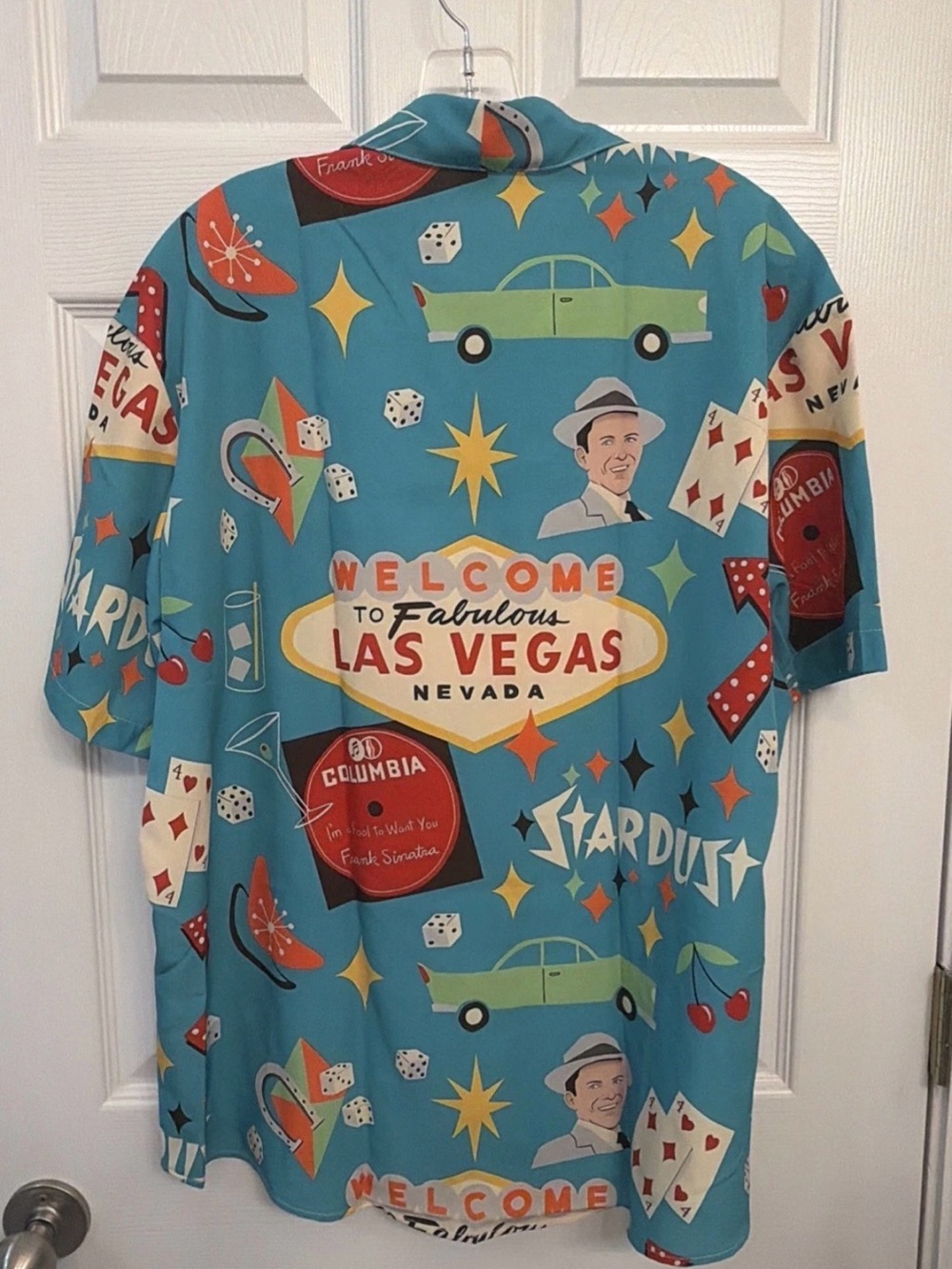 Men’s Button Down Collared Shirt Las Vegas Hotel Casino Themed XXL Retro Style - Picture 2 of 5